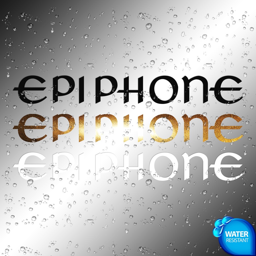 1X Epiphone Sticker | Weather Proof Die-cut decals | 8 inches Guitars ...