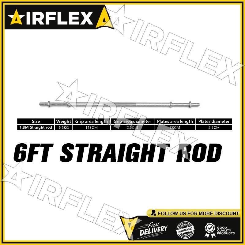 STANDARD LONG BAR 35CM 4FT 5FT 6FT LONG BAR FOR BARBELLS Shopee