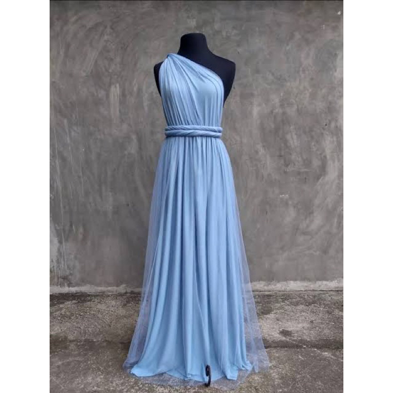 Light fashion blue infinity dress