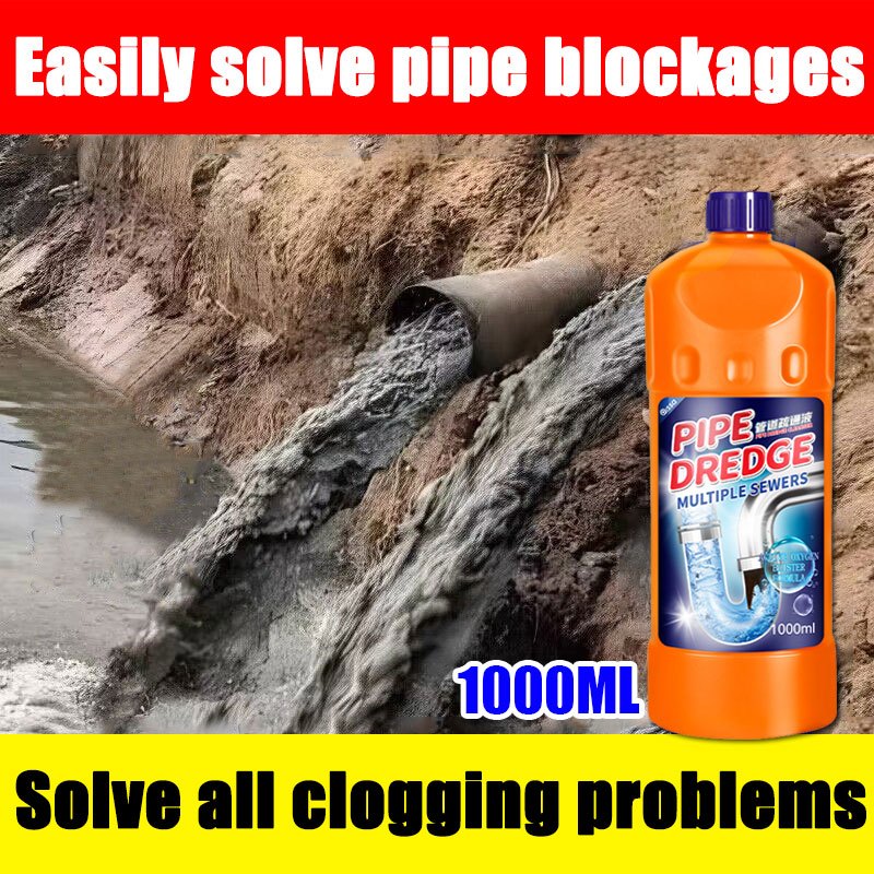 Toilet Bowl Pipe Dredging Agent 1000ml Solve sewer blockage Drainage