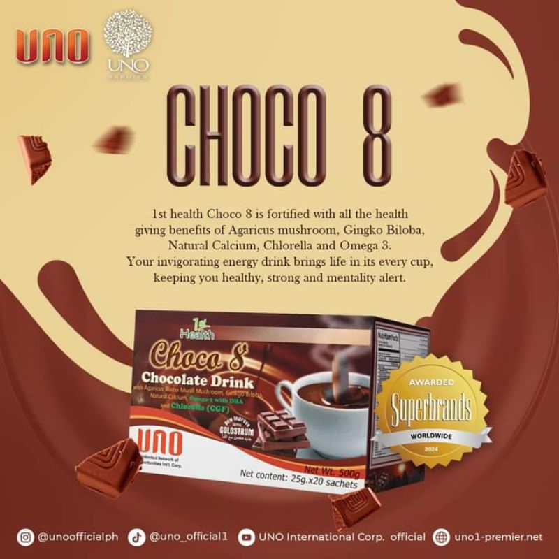 CHOCO 8 (1 SACHET ONLY) UNO CHOCO 8 CHOCOLATE DRINK PWEDE SA BATA ...