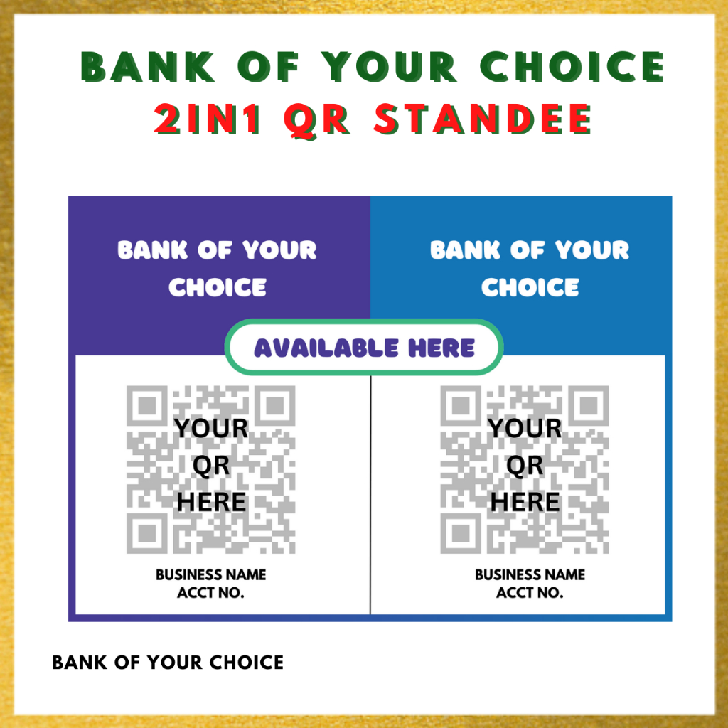 Gcash and Bank QR Standee 2in1 / Flat with Stand / QR Code Stands High ...