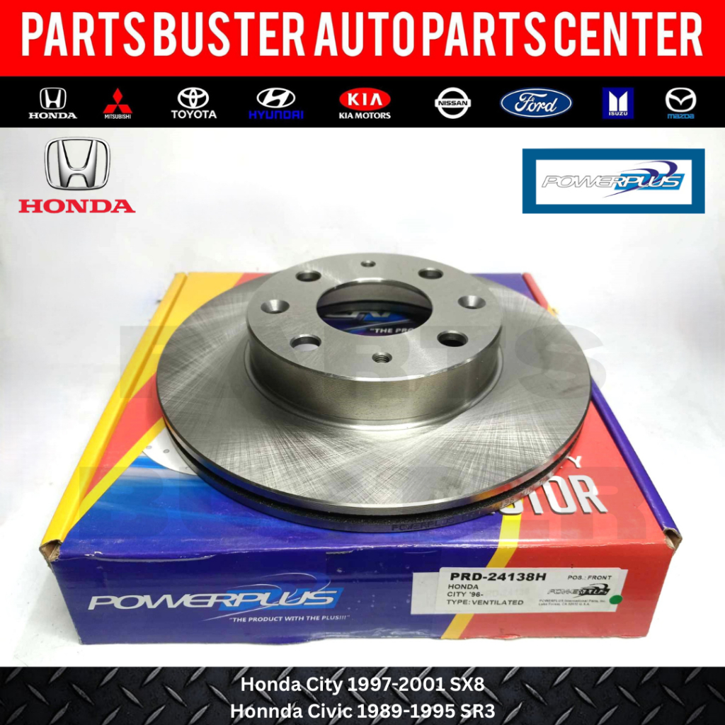 Front Brake Disc Rotor for Honda City 1997-2001 SX8, Civic 1989-1995 ...