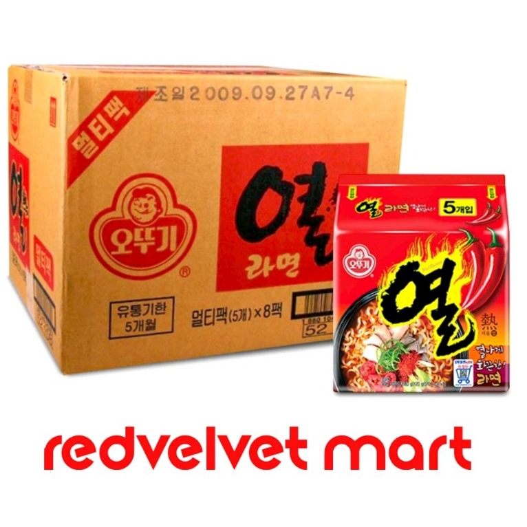 OTTOGI YEOL RAMEN 120G 1BOX 40PCS* ( YEOL RAMEN SPICY NOODLES ...