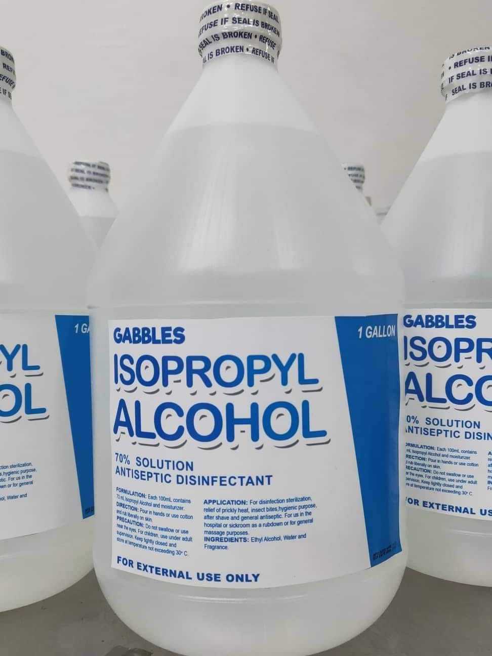 Gabbles 70% Isopropyl Alcohol 1 Gallon | Shopee Philippines