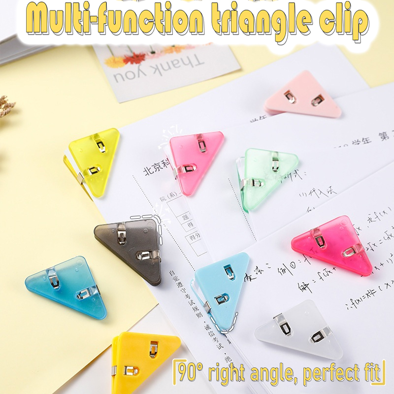 GOODAY Cute Corner Paper Clamp Triangular Clip Small File Clip Notes ...