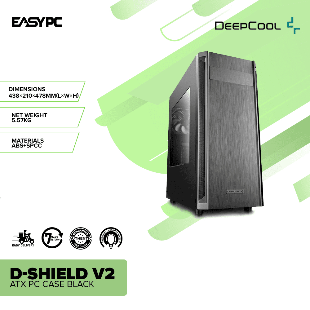 EasyPC| Deepcool D-Shield V2 pc case| ATX| Black | Shopee Philippines
