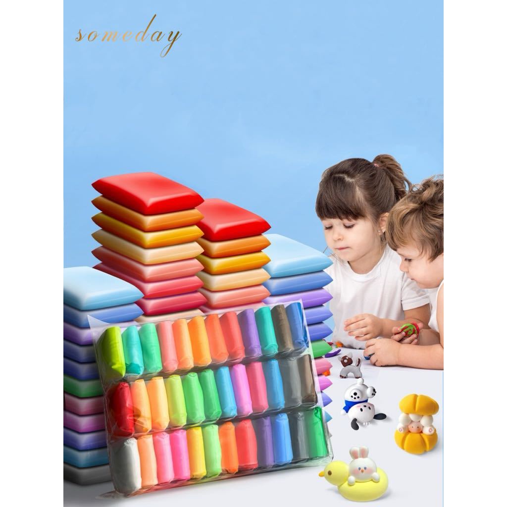 Someday Diy Super Clay 12 24 36 48 Colors Air Dry Clay Pastel Color 