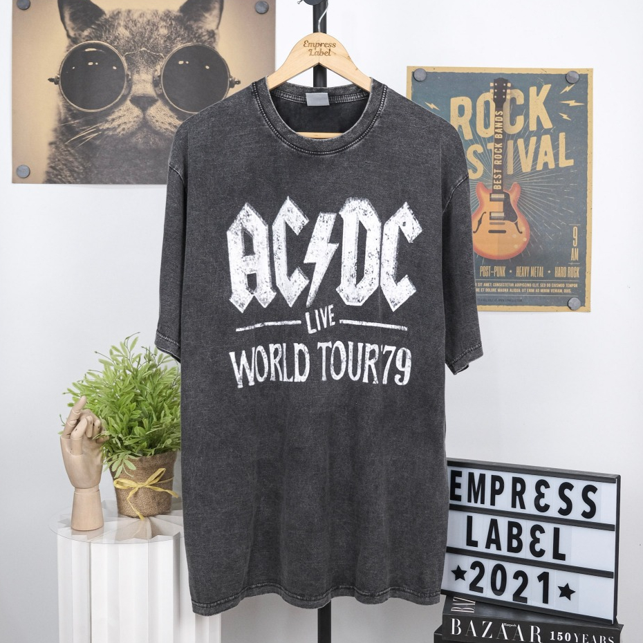 ACDC 3 Acid Wash Bangkok Oversized Shirt Unisex | Shopee Philippines