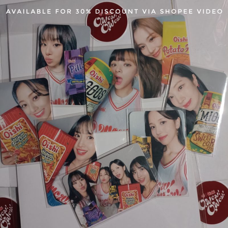 Twice X Oishi Snacktacular Fan Bag Official Photocards With Sealed