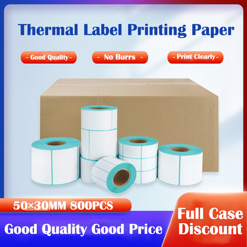 The Whole Box Of Thermal Self-Adhesive Label Paper 50x30mmx100 Rolls ...