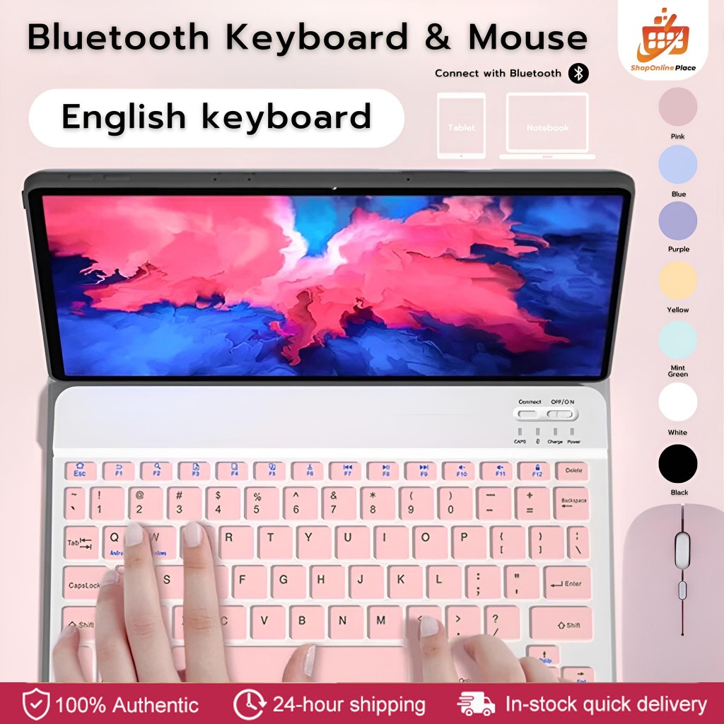 Laptop Tablet Small Mini Keyboard and Mouse Wireless Bluetooth Set for ...