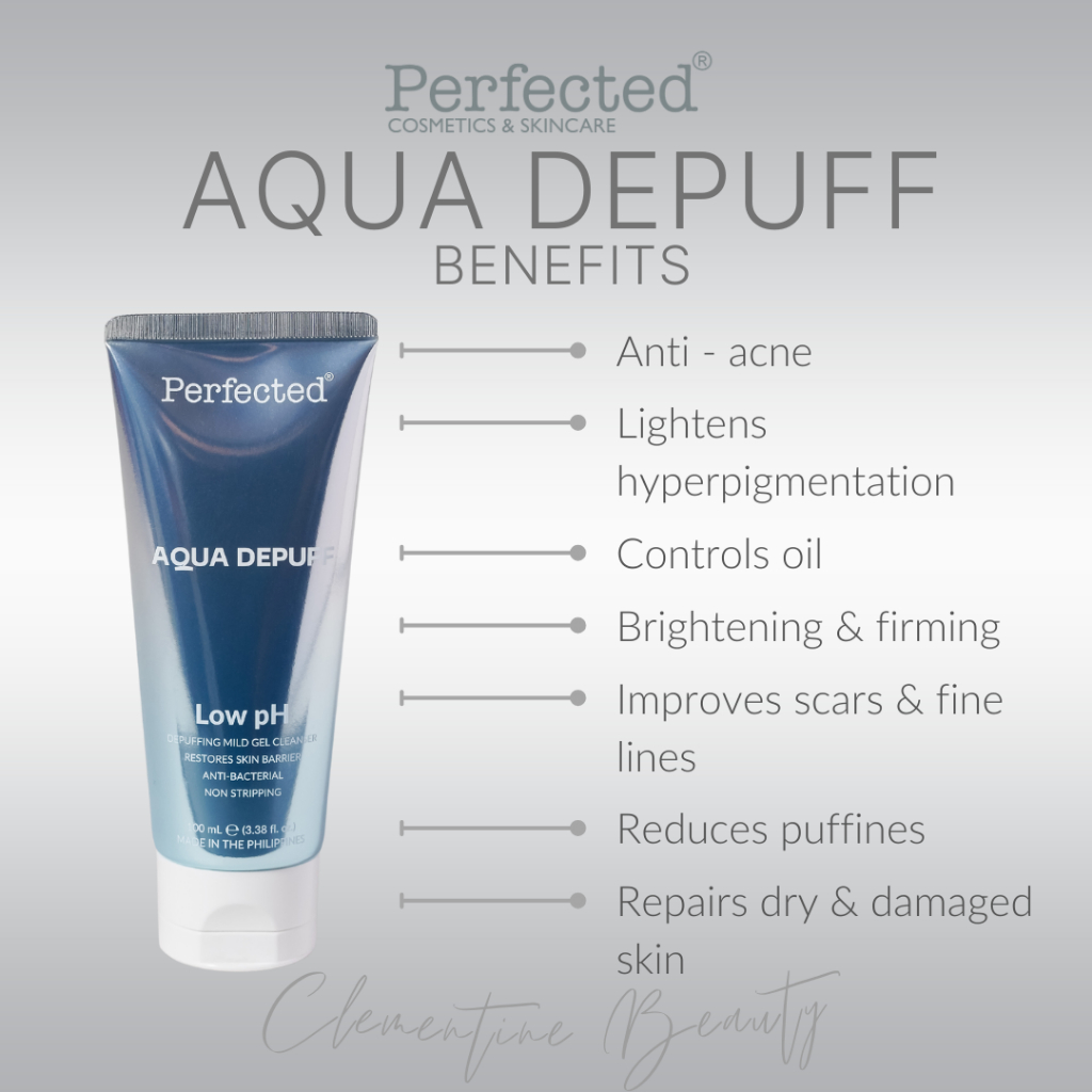 PERFECTED - Aqua Depuff Low pH Mild Gel Cleanser (Anti Acne, Exfoliates ...