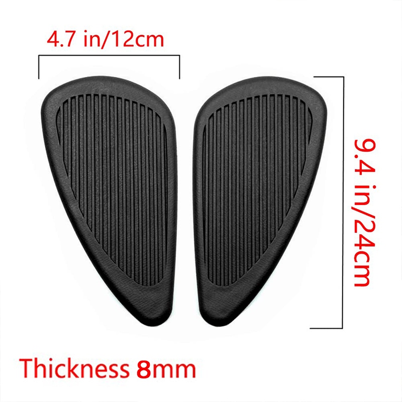 1Pair Motorcycle Fuel Tank Sticker Retro Gas Tank Knee Pad Side Panel ...