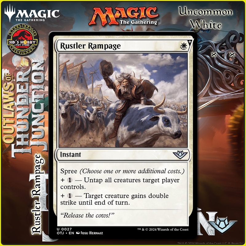 Rustler Rampage x x Outlaws of Thunder Junction White Uncommon OTJ MTG ...