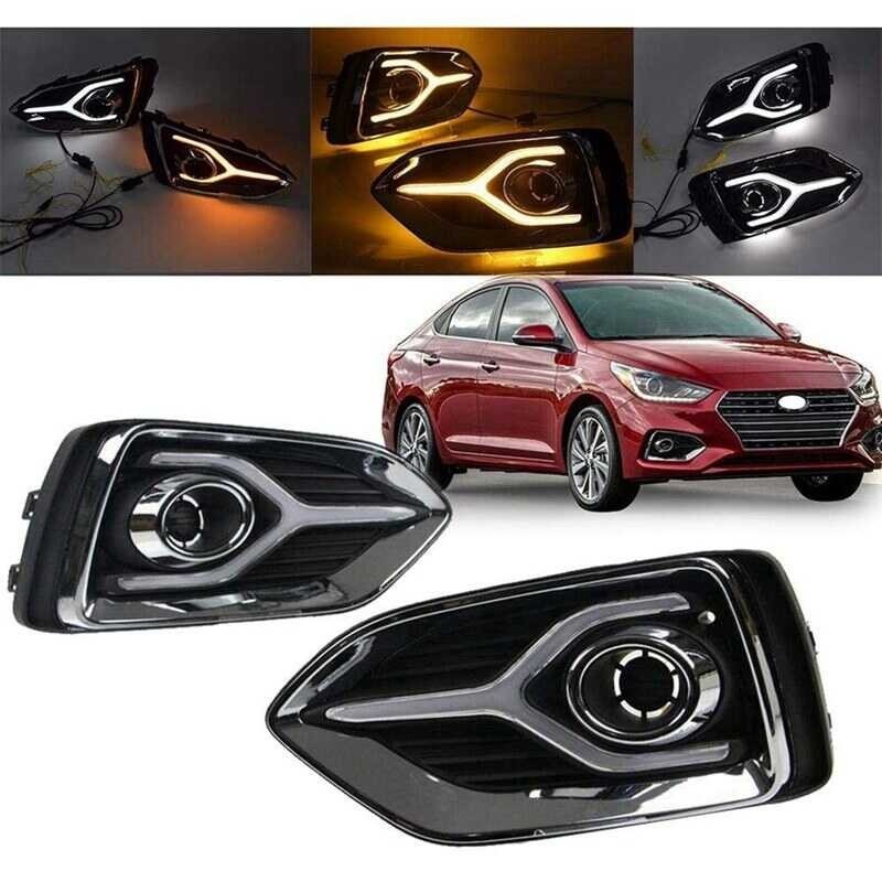 Hyundai Accent Fog Light/20172020 Model/Solaris/DRL/LED/Modified/Fog