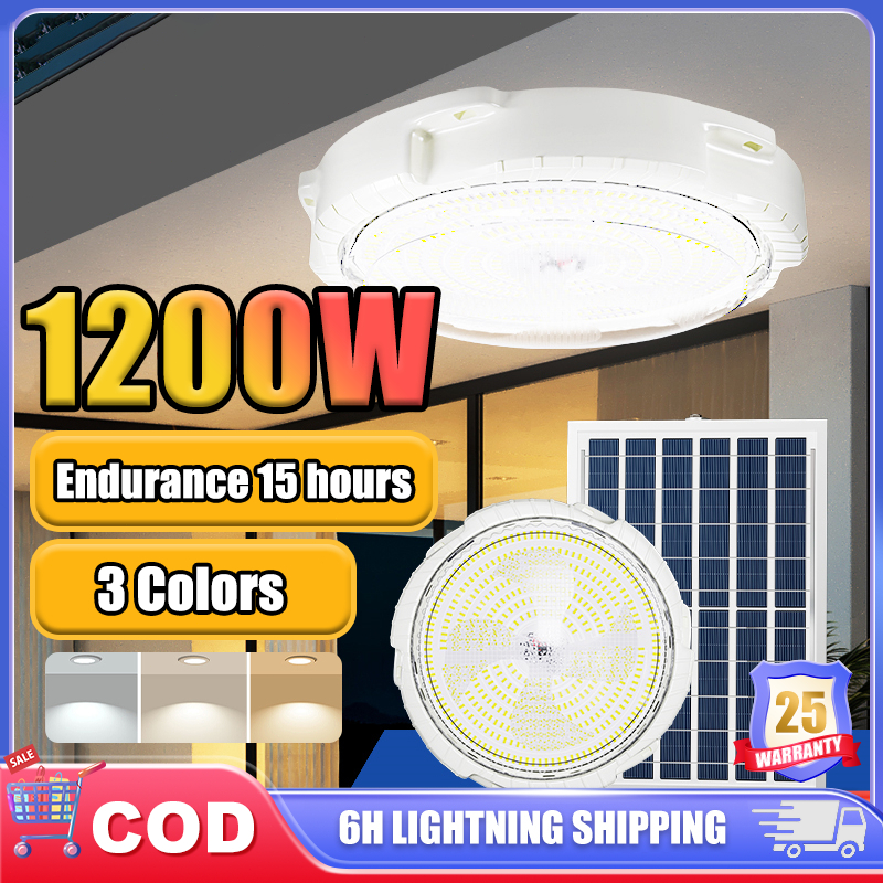 Prometheus solar ceiling light indoor 3 colors solar led lamp outdoor ...