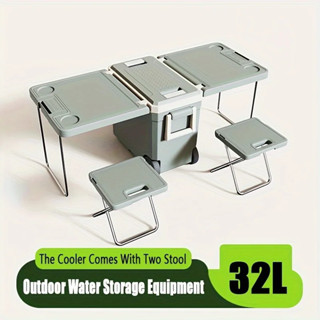 Cooler with table and chairs attached sale