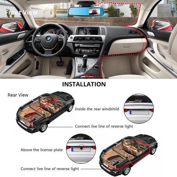 toyota wigo Full HD 1080P Video Camera w/ Dual Lens for Vehicles Front ...