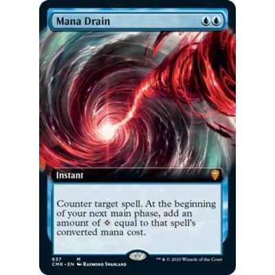 Magic the Gathering - Mana Drain (Extended Art) - MTG Blue - CMR - NM ...