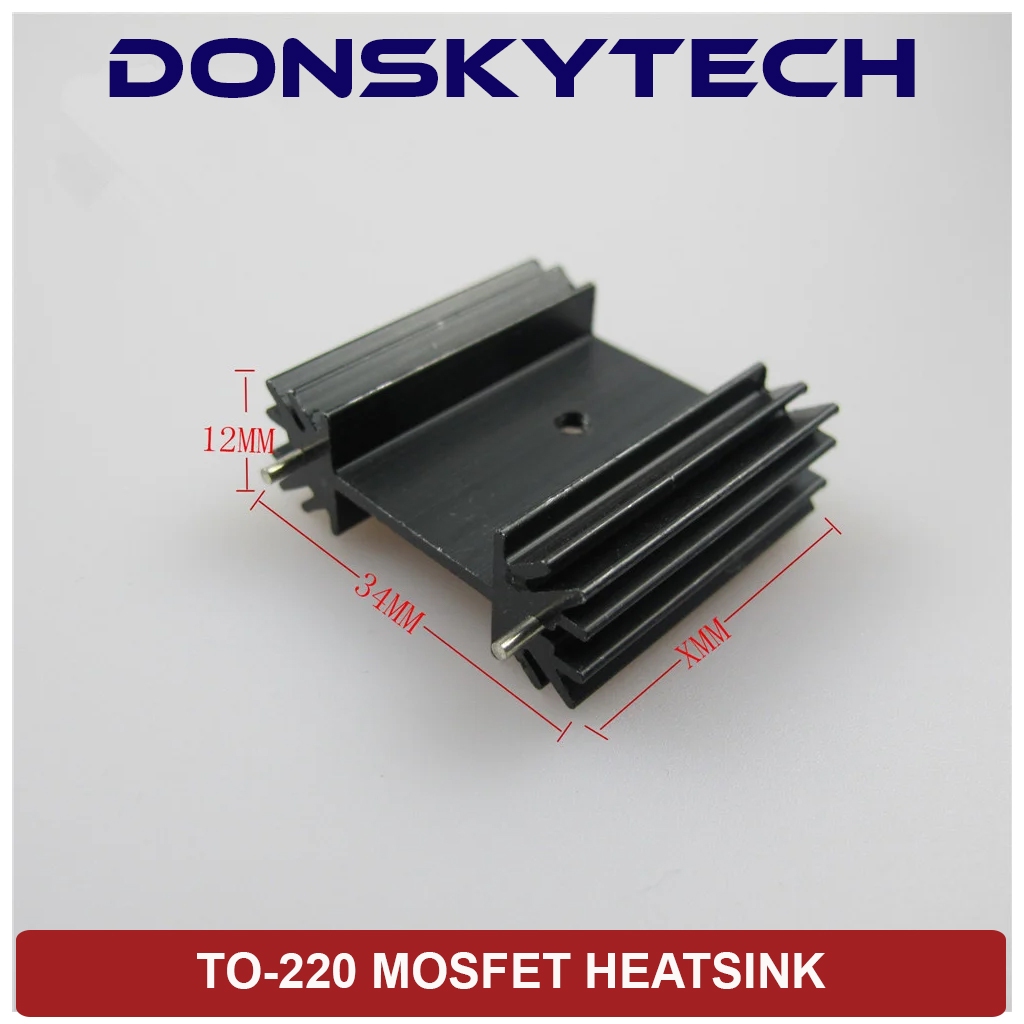 TO-220 Black Aluminum Heat Sink 34*12*30 MM Radiator Cooling Heatsink ...