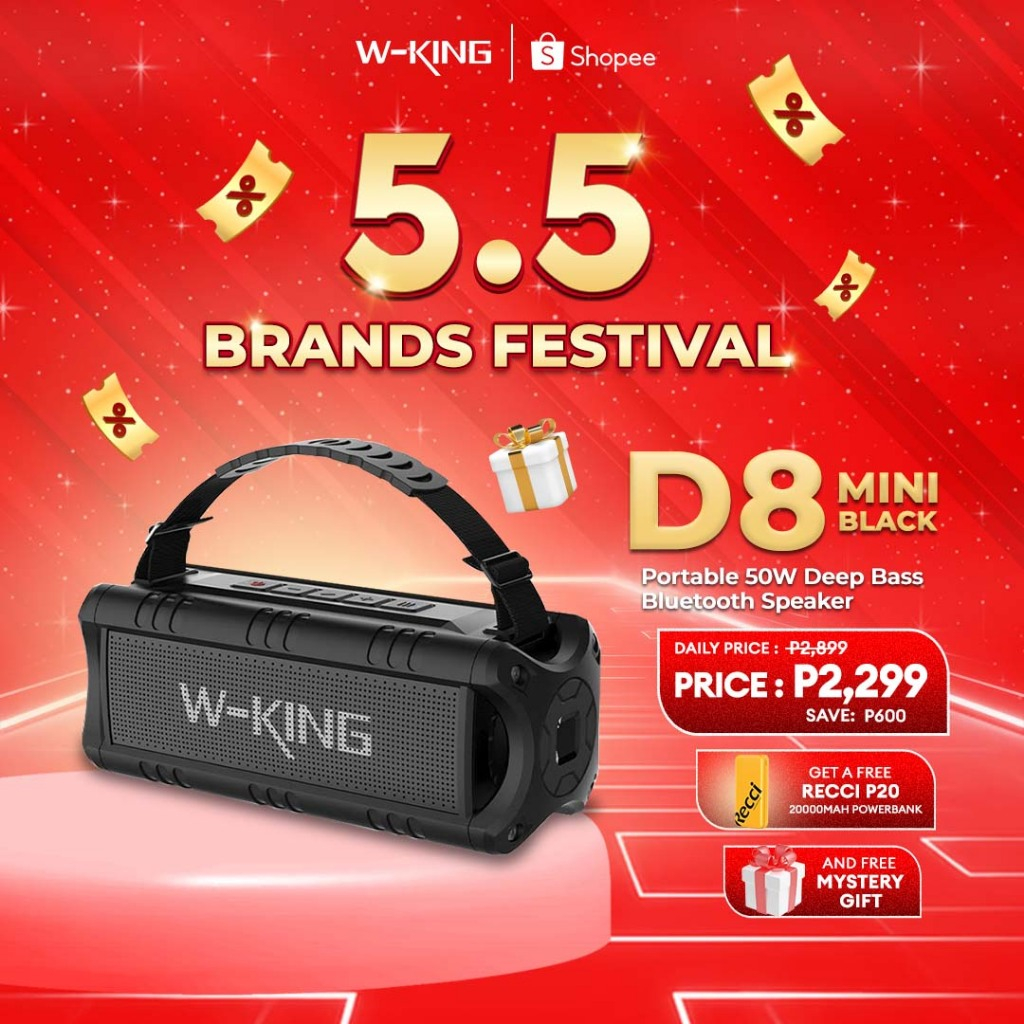 W-KING D8 Mini Bluetooth Speaker 30W Portable Wireless Loud Speakers ...