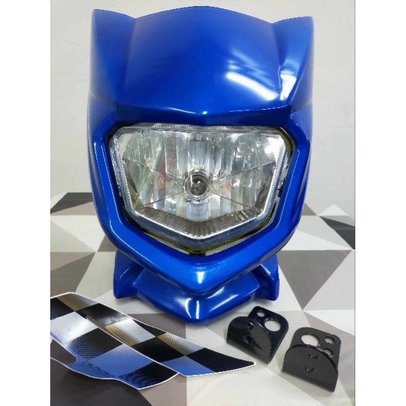 Honda Bravo Headlight assy with bracket and sticker (blue) | Shopee ...