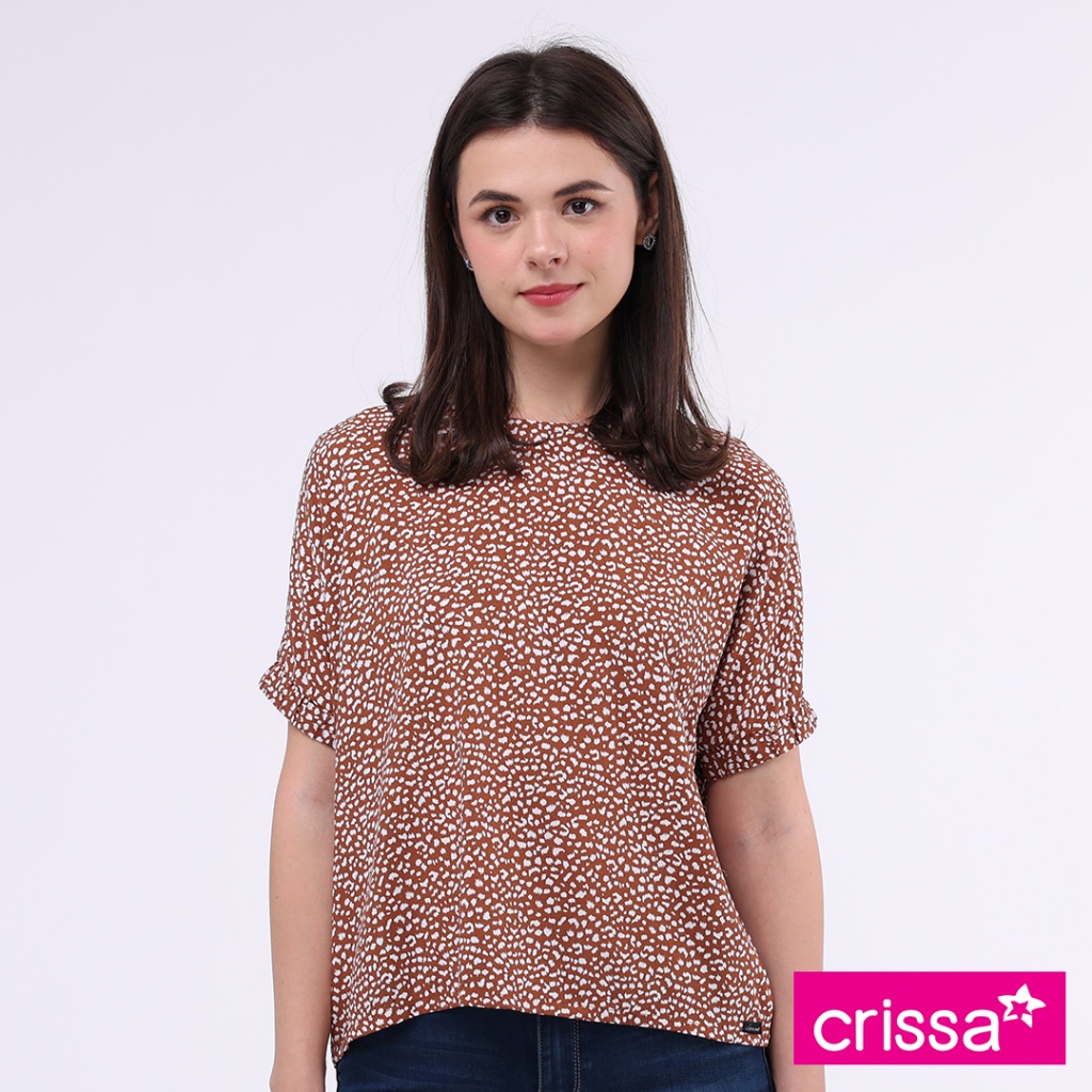 Crissa Woven Printed Rayon Short Sleeves Blouse CSFT18-0326 | Shopee ...