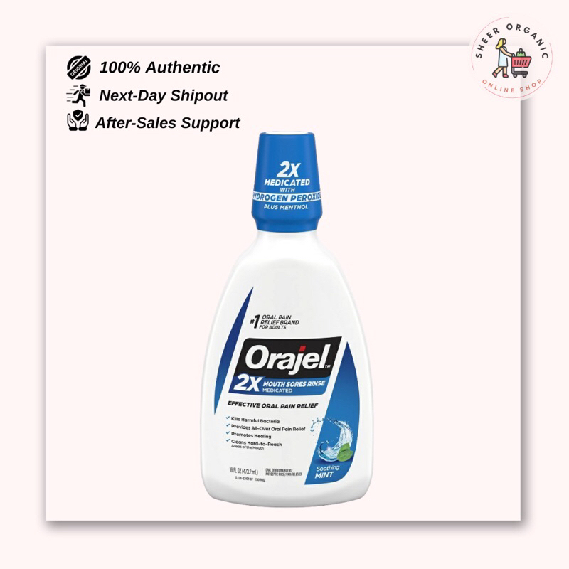 Orajel Antiseptic Mouth Sore Rinse For Canker Sores & Gum Irritation