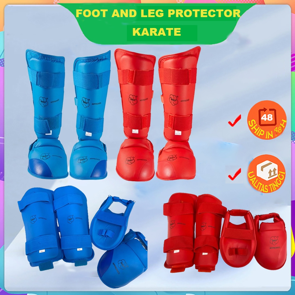 Karate Shin Guard Pad Leg Instep Protector Taekwondo gear set kix ...