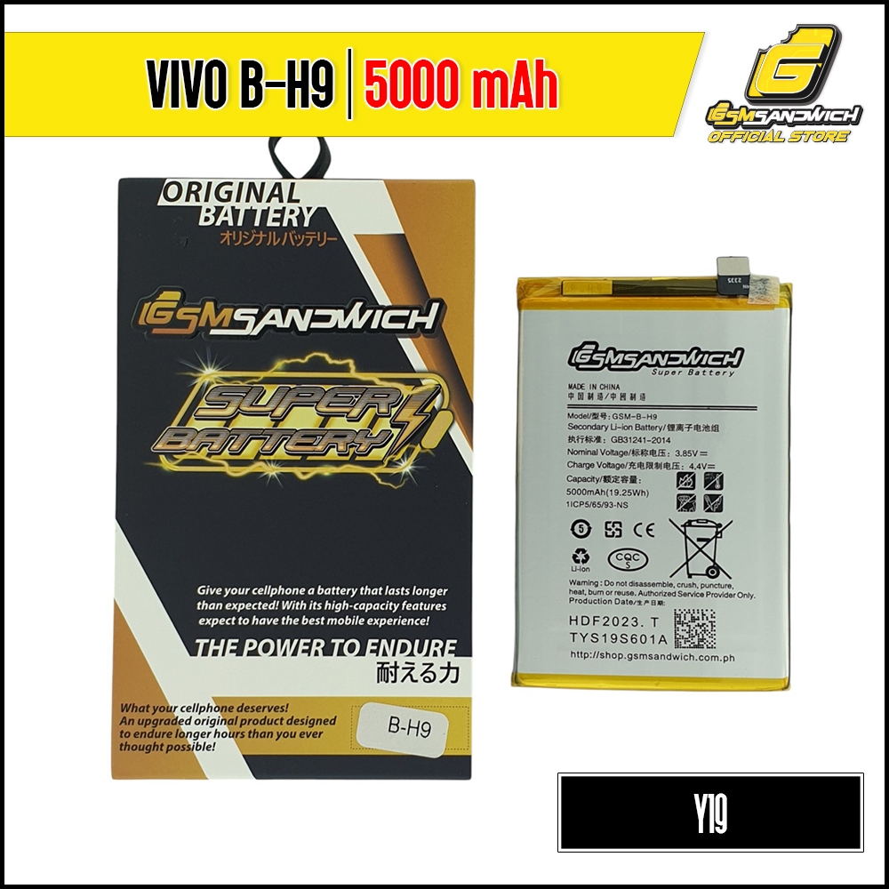 GSMSandwich Super Battery B-H9 For VIVO Y19 5000mAh | Shopee Philippines