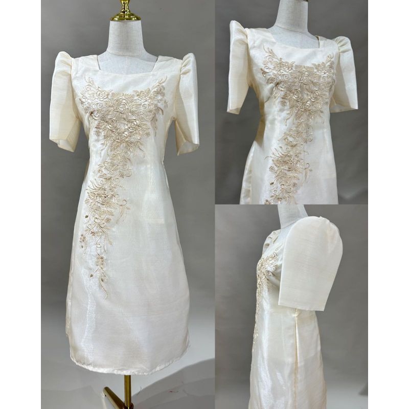 Modern Filipiniana Midi Pina Organza Fabric for Graduation, Sponsor ...