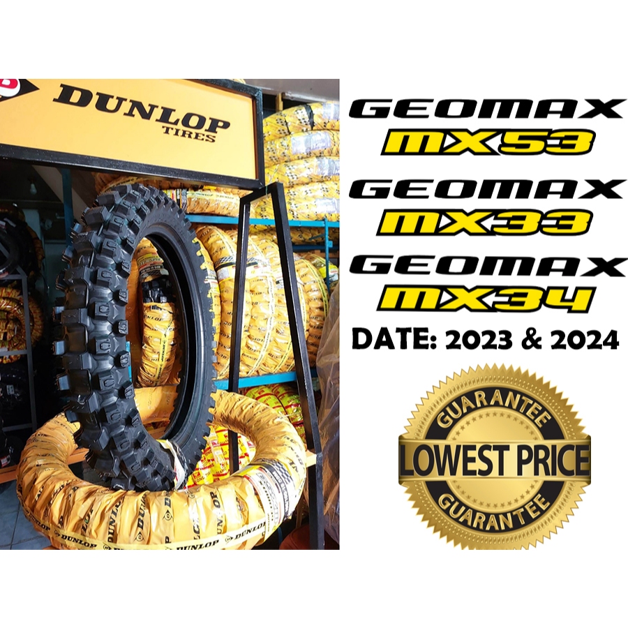 ダンロップ　MX33 80/100-21 110/100-18 YZ250X Amazon.com: DUNLOP GEOMAX MX33 Rear Tyre 100/100-18 59M TT