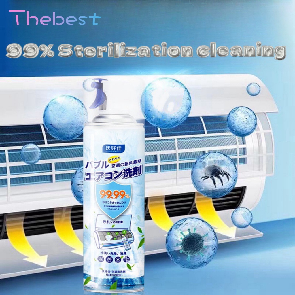 Air Conditioner Cleaner Spray Disinfectant Air Car Home Aircon Cleaner Dust Foam Spray Fan