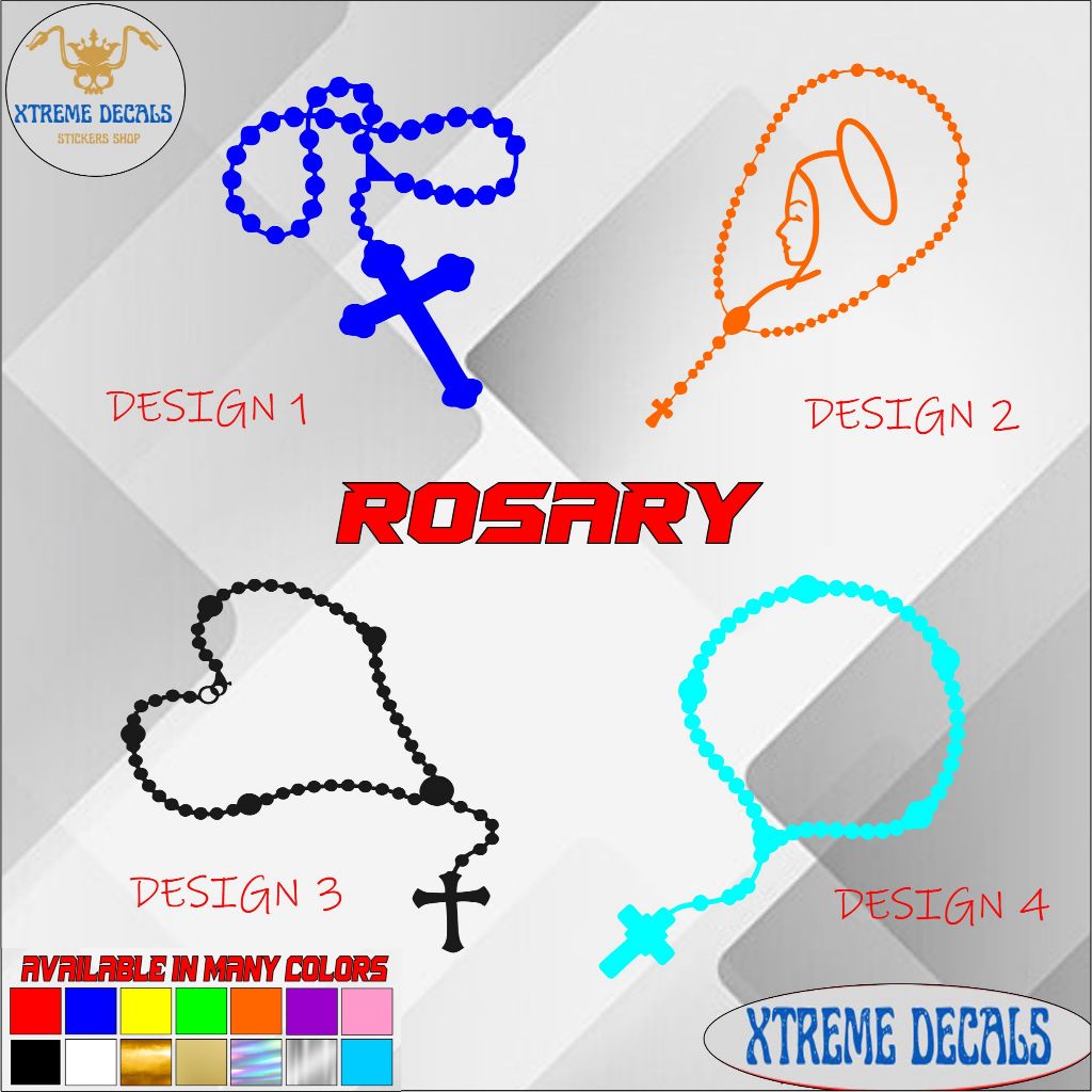 Rosary religious sticker | Shopee Philippines