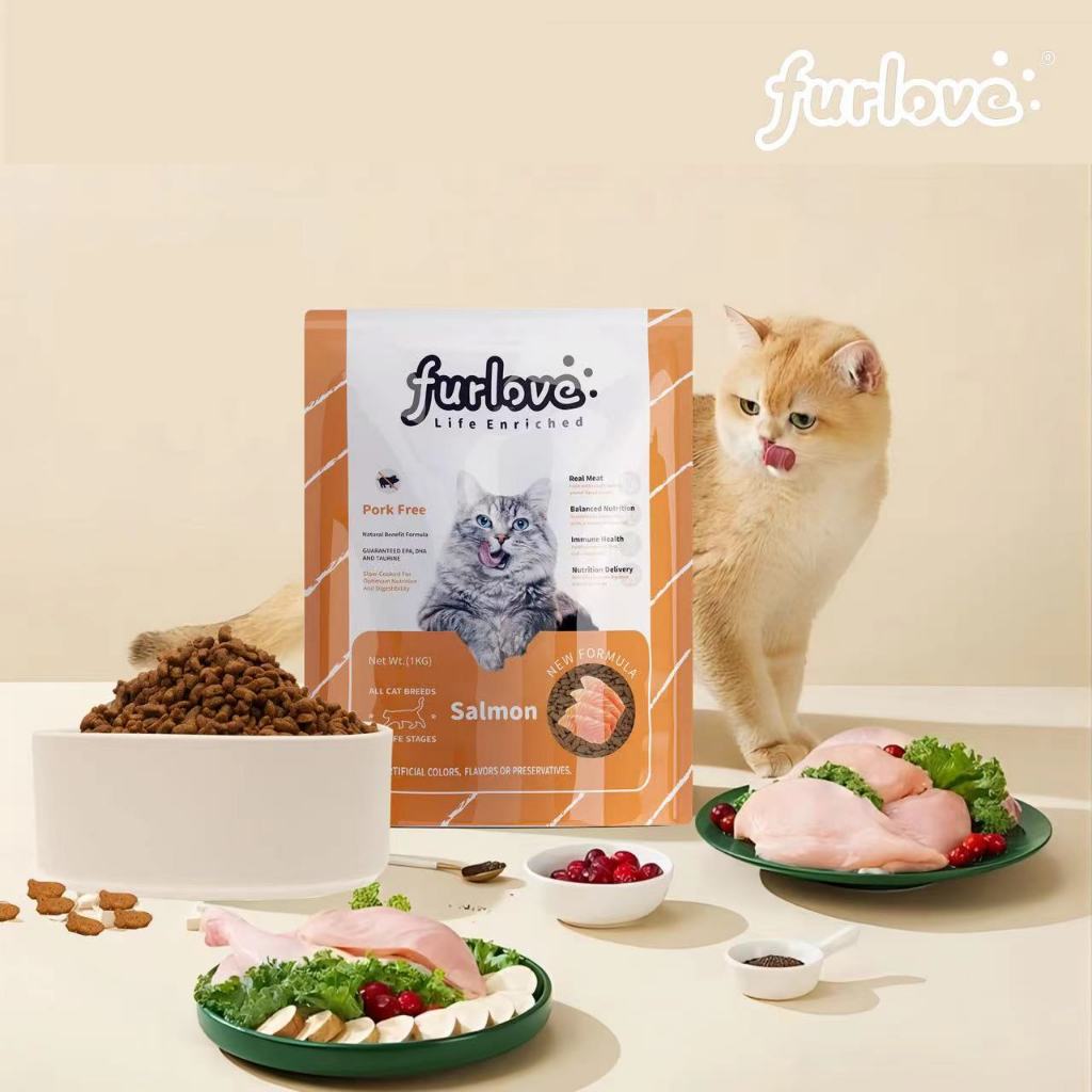 Furlove inline badge Adult Cat/Kitten Dry Food Oceanfish and Chicken ...