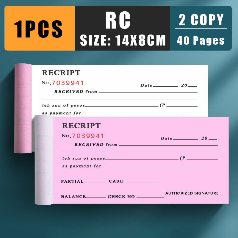Carbonized receipt invoice 2 copies commercial receipt official receipt ...