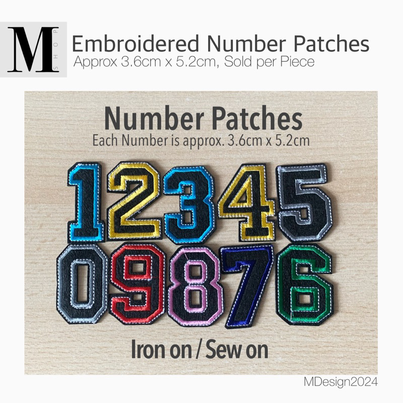 Embroidered Number Patches | Shopee Philippines