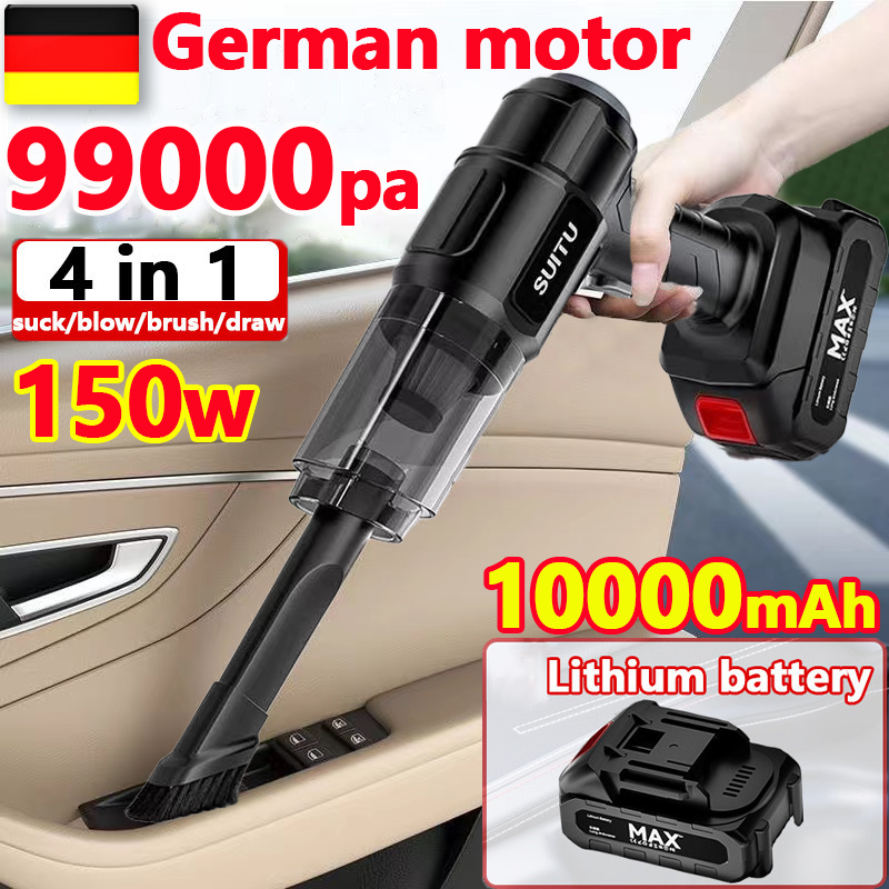 4 in 1 Wireless Lithium battery vacuum cleaner rechargeable wet and dry