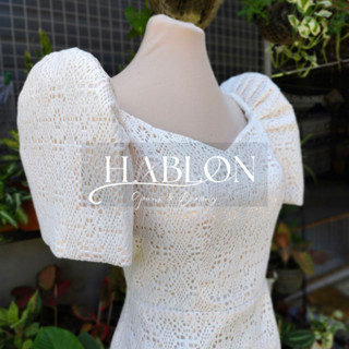 HABLON Modern Filipiniana Midi Dress Knitted Fully Lace Wedding ...