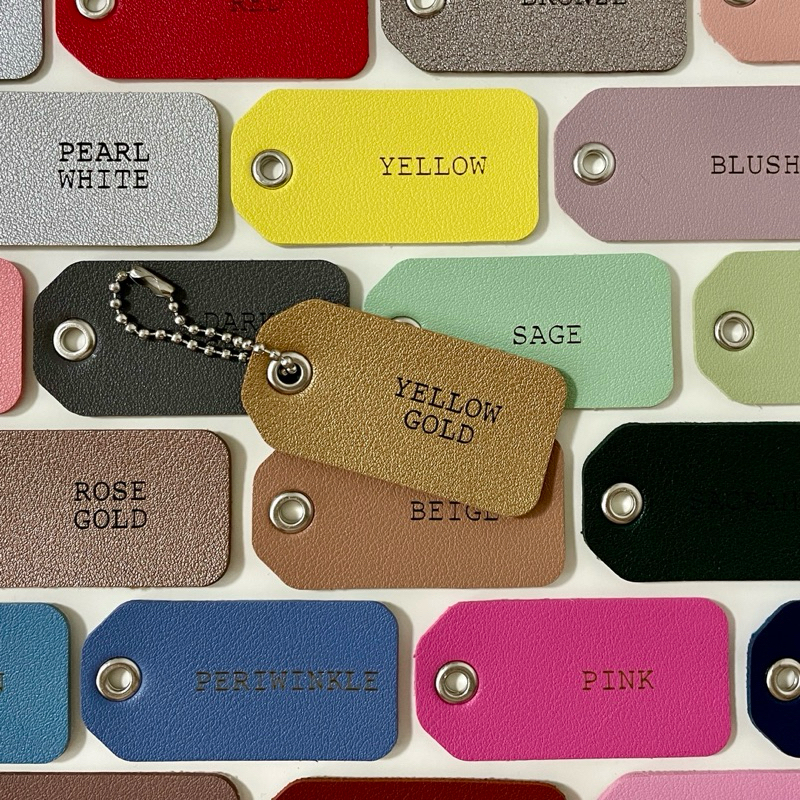 Personalized leather mini bag tag | Shopee Philippines