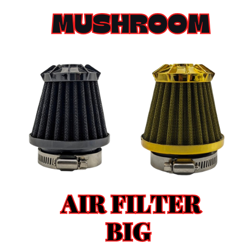 RUSI RFI 175 Motorcycle Mushroom Head BIG Air Filter Color BLACK/GOLD ...