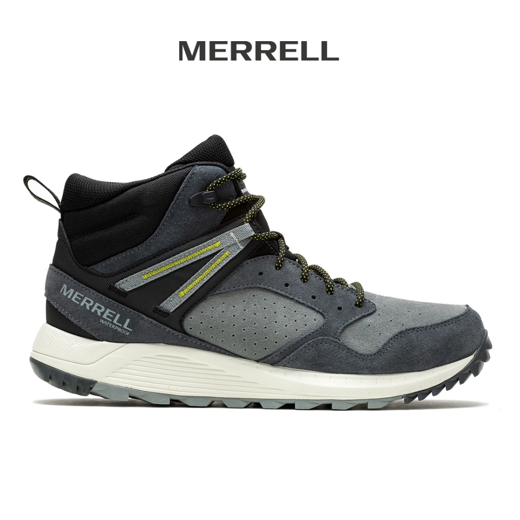 Merrell Wildwood Mid Ltr Waterproof - Granite Mens Trail Running Shoes ...