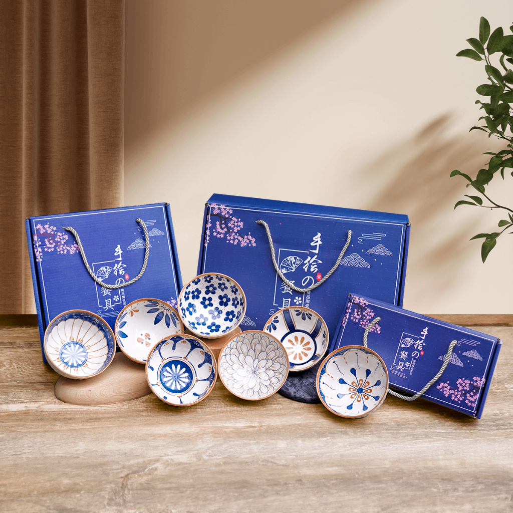 [COD]Japanese Style Rice Bowl Ceramic Handicraft Bowl Set Kitchen ...