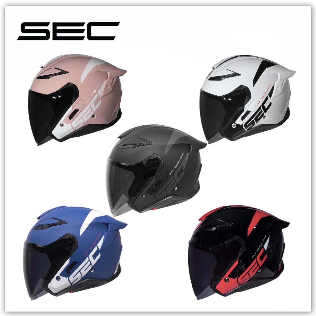 Sec Half Face Helmet for Motorcycle - Tempo (Gloss/Matte) (X-XXL ...