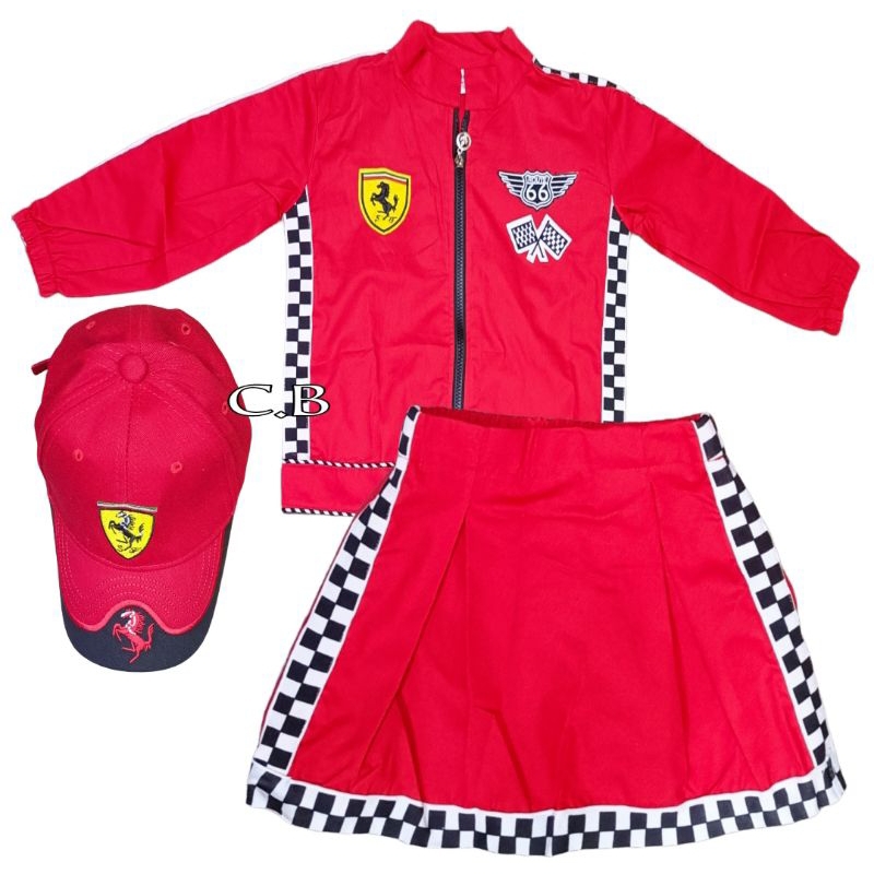 Racing F.terno Girl jacket and skirt For Kids | Shopee Philippines