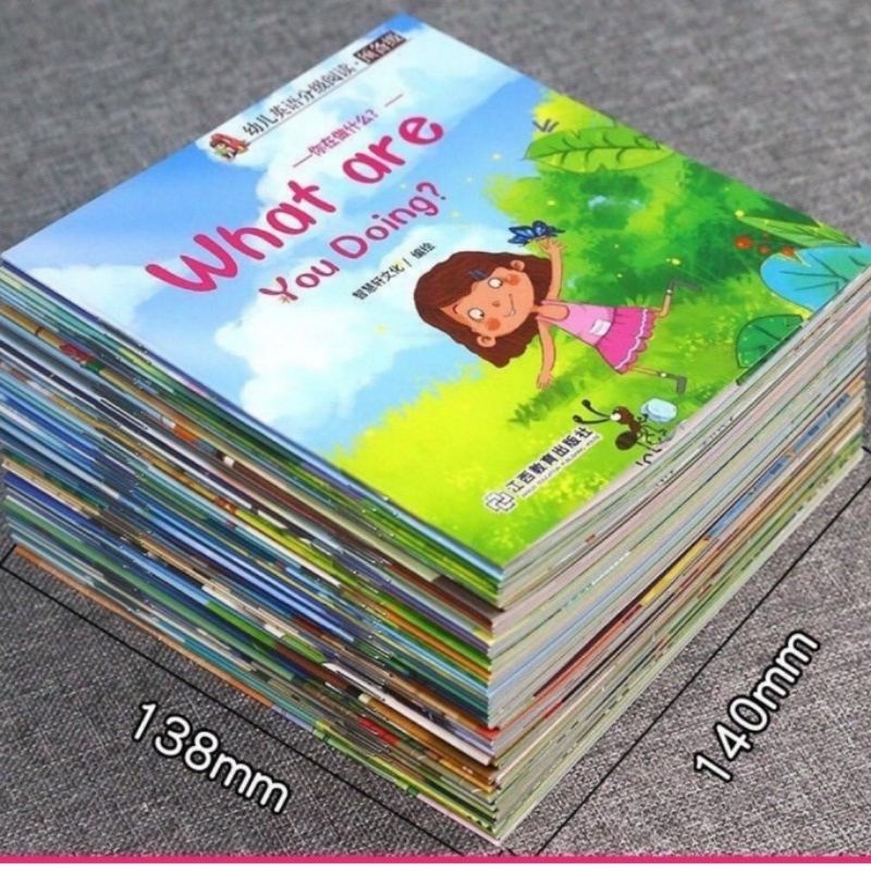 60 Books Kids Early Reading Story Books Full Color Coated Paper Bedtime