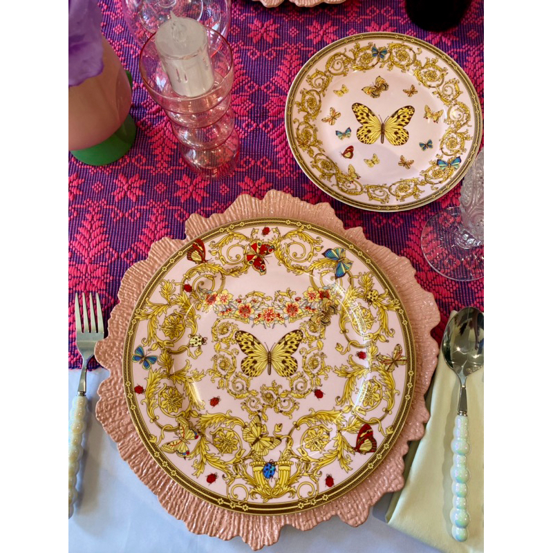 Versace Plates Versace Butterfly Garden China 2-pc Versc-Inspired