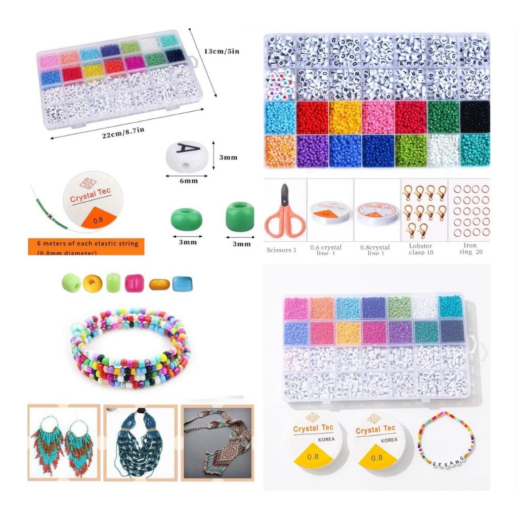 5000pcs Beads Kit with Lock Letter Beads and Heart Beads for Name ...