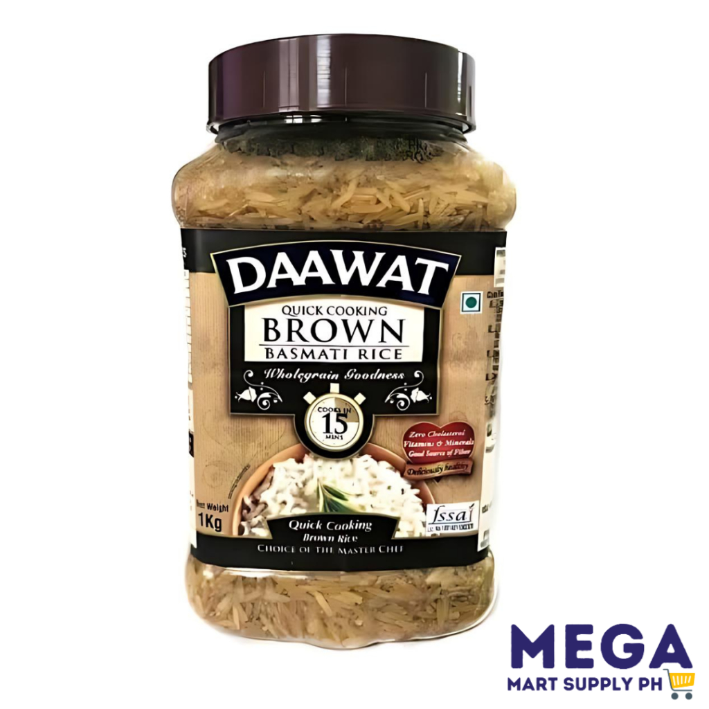 Daawat Brown Basmati Rice Jar, 1kg Lower GI: Diabetic friendly Rich in ...
